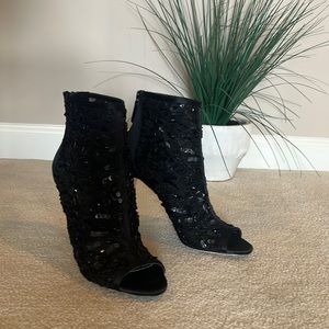 Barely worn bejeweled booties